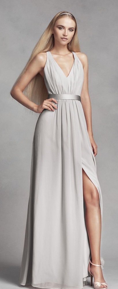 SOLD Vera Wang White Bridesmaid Dress, Sterling